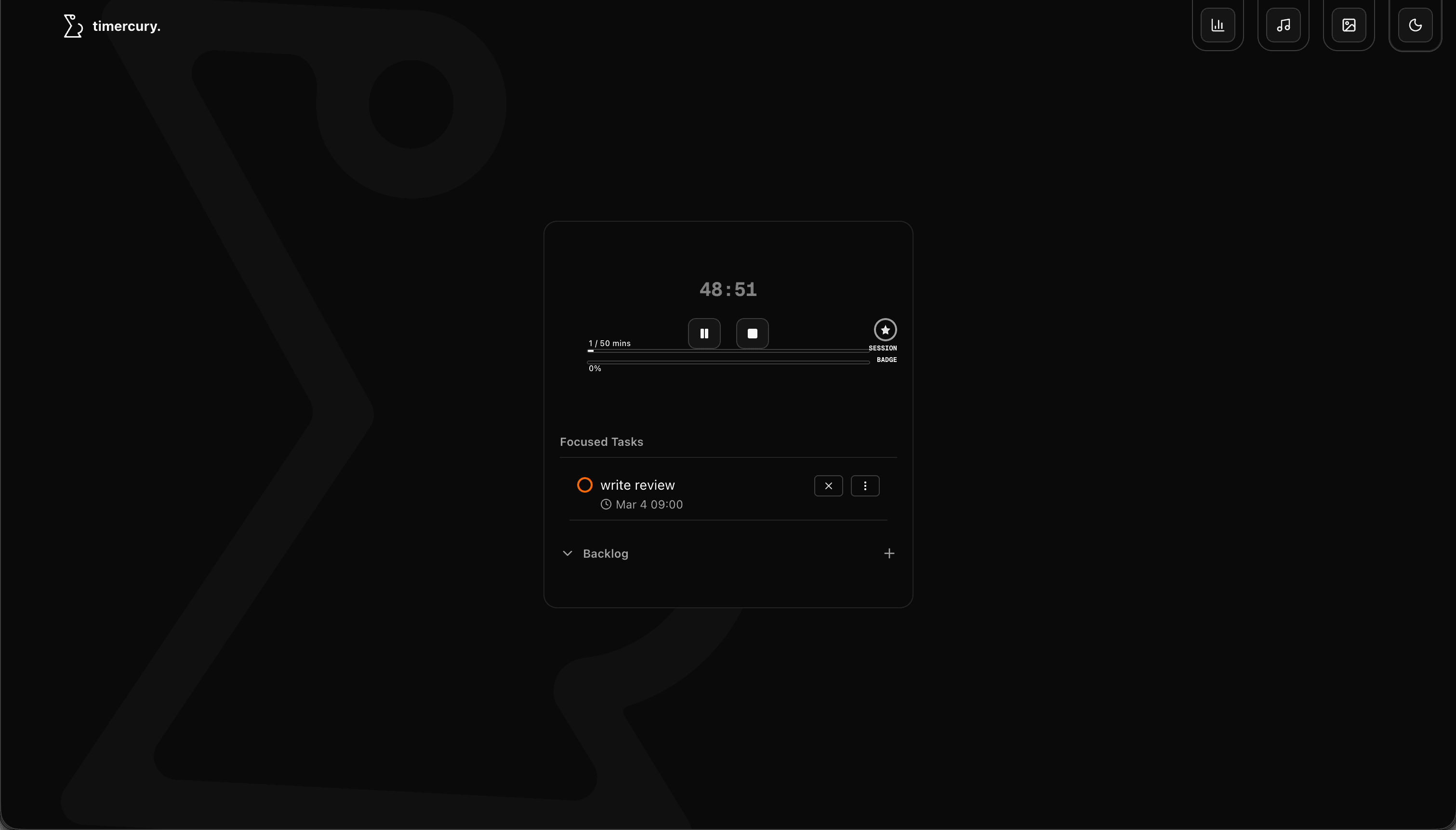 timercury interface